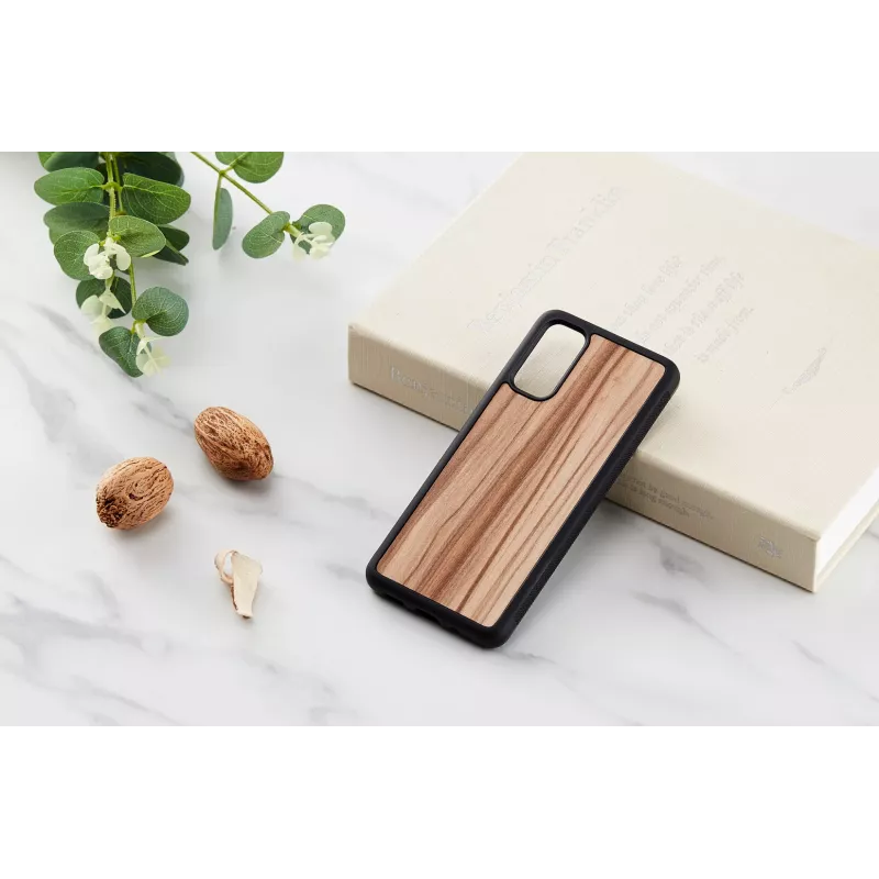 Funda para móvil Man and Wood Galaxy S20 Cappuccino Negro — Funda protectora para Samsung Galaxy S20