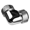 Alphacool Eiszapfen 17410 conector de compresión HardTube de 13 mm, unión en L de 90° para tubos de acrílico y latón, cromo