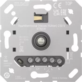 Termostato ambiente Jung RTR231 para calefacción y refrigeración, 230 V (RTR231)