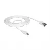 Cable USB DeLOCK 84808 USB 2.0 2 m USB A Micro-USB B blanco