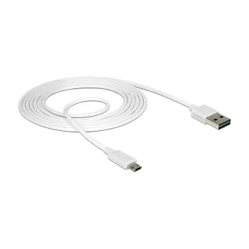 Cable USB DeLOCK 84808 USB 2.0 2 m USB A Micro-USB B blanco