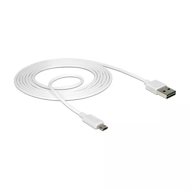 Cable USB DeLOCK 84808 USB 2.0 2 m USB A Micro-USB B blanco