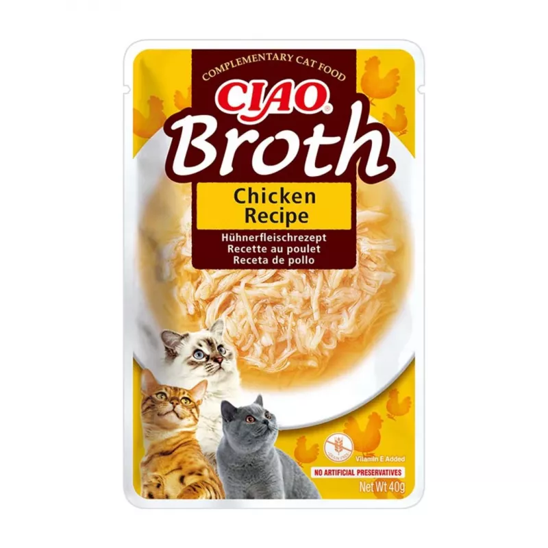 INABA Ciao caldo con pollo, salmón y atún - premios para gatos - 24x40g