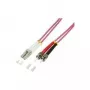 LogiLink - cable de conexión - LC multimodo (M) a ST multimodo (M) - 1 m - fibra óptica - dúplex - 50/125 micrómetros - OM4 - libre de halógenos - violeta brezo