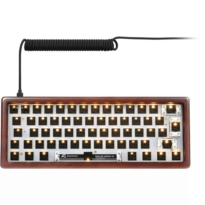 Teclado gaming Sharkoon Skiller SGK50S4 Gen2 Wood Barebone
