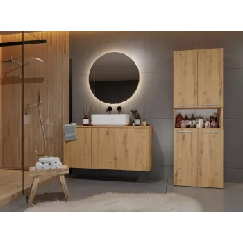 Mueble de baño Top e shop NEL 1K DK ART KPL, estructura de roble, 600×300×1740 mm, 5 estantes, de pie