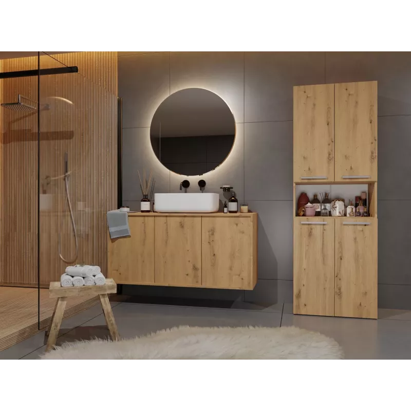 Top E Shop NEL 1K DK ART KPL armario de almacenaje para baño, roble