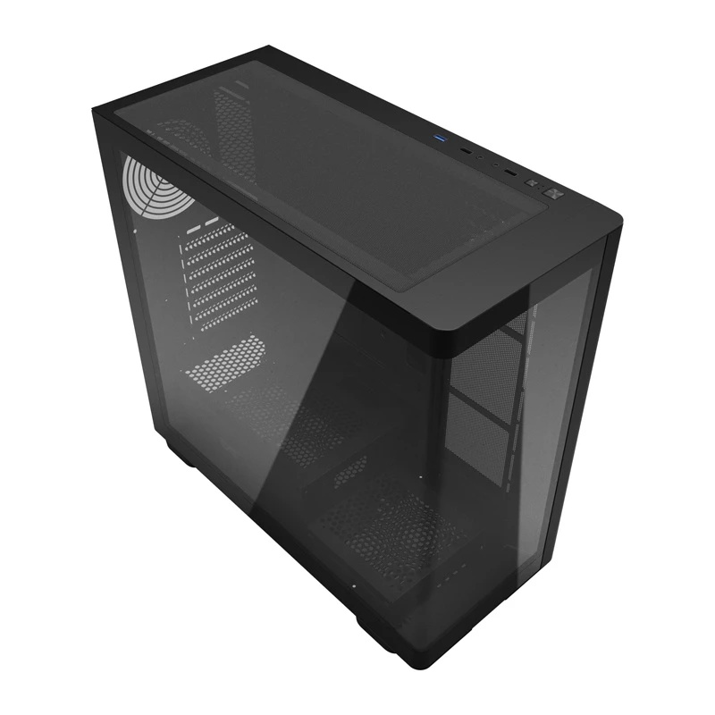 Caja de ordenador DarkFlash DS900G (negra) — Mid-Tower compatible ATX, ventana lateral de cristal templado