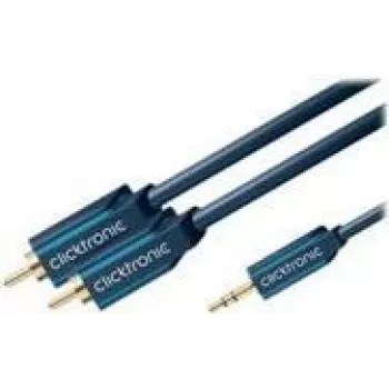 Cable adaptador MP3 (conector jack de audio de 3,5 mm/2 conectores RCA) – 3,0 m – adaptador adicional para reproductores MP3, iPods y smartphones