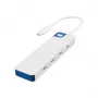 Hub USB-C Hyper HyperDrive Flex de 4 puertos, blanco/azul | HD5201BUGL