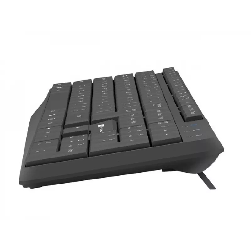 Natec Squid NZB-1989 Kit de teclado y ratón inalámbricos, distribución US, negro