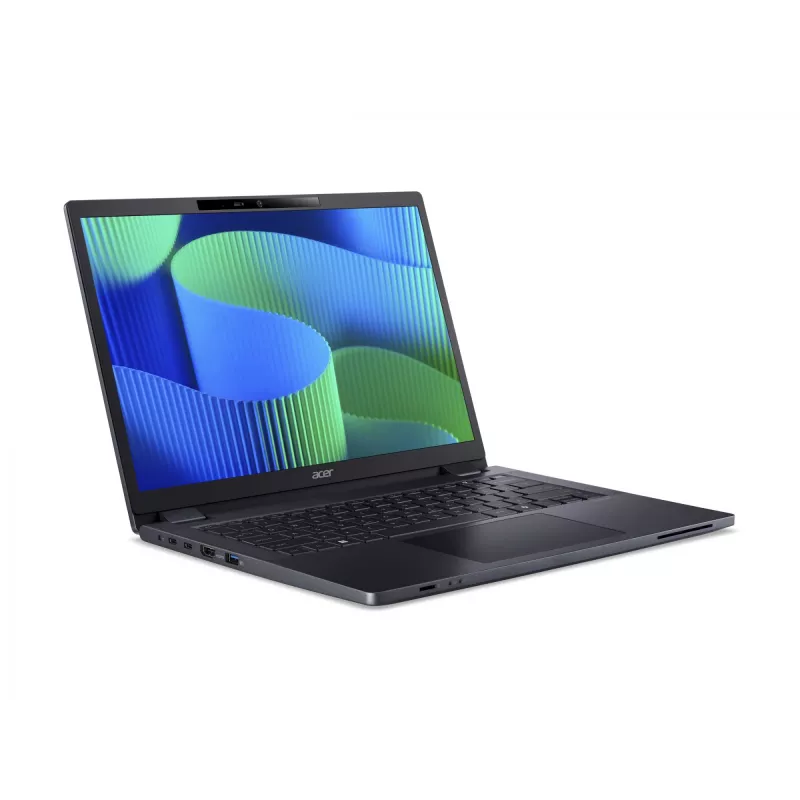 Portátil Acer TravelMate TMP414-53-G2-TCO-585Q 14" WUXGA (1920 x 1200), Intel Core 5 120U, 16 GB DDR5, SSD 256 GB, Intel Iris Xe Graphics, 4G LTE, Windows 11 Pro, azul pizarra