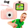 Cámara digital infantil Extralink H20 rosa 1080P 30fps pantalla 2,0