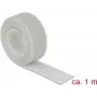 Cinta de velcro DELOCK 18278 — gris, 20 mm × 1 m, 1 ud.