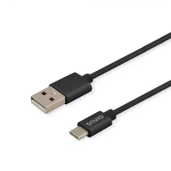 Cable USB Savio CL-129 2 m USB 2.0 USB A USB C negro