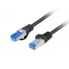 Cable de red LANBERG PCF6A-10CC-1500-BK Cat6a S/FTP RJ-45 recto 15 m negro