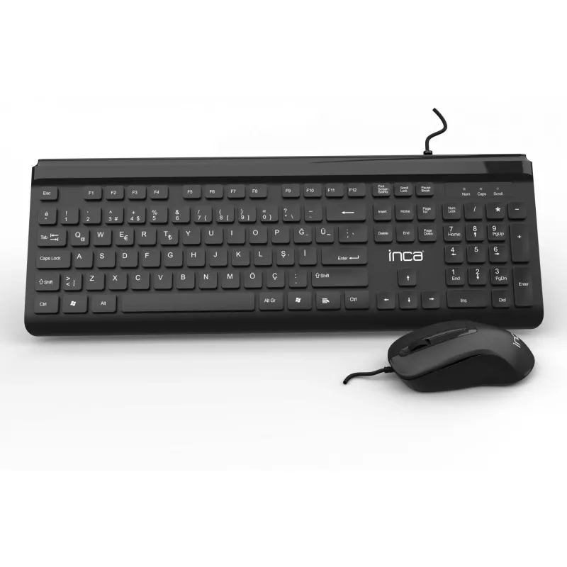 Inca IMK-377 Teclado Ratón incluido Oficina USB Turco Negro