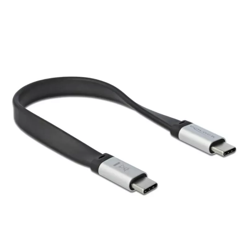 Cable USB DeLOCK 85926 USB 3.2 Gen 2 0,22 m USB C negro plata