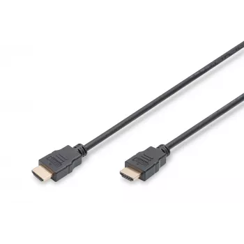 Cable de conexión HDMI High Speed Assmann, Type-A M/M, 5,0 m, con Ethernet, anteriormente HDMI 1.4, UL, negro, dorado (AK-330114-050-S)