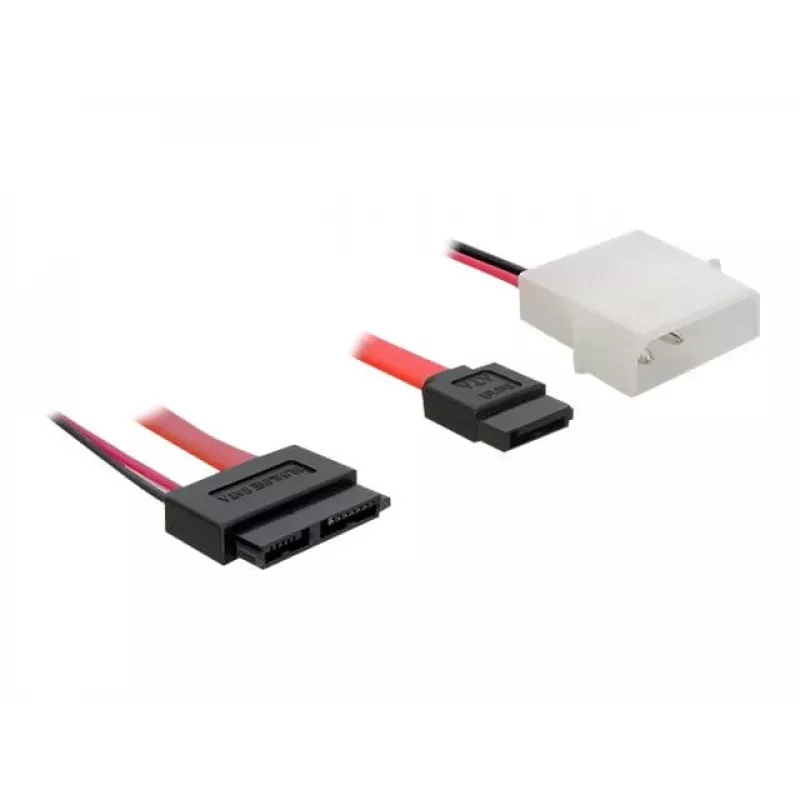 Delock Cable SATA Slimline ALL-in-One - Cable SATA - Slimline SATA, conector de alimentación interno de 4 pines (5 V)