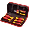 Wiha 9300 33969 juego de herramientas para electricista, destornilladores y alicate de corte lateral, 6 uds. con bolsa de herramientas