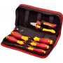Wiha 9300 33969 juego de herramientas para electricista, destornilladores y alicate de corte lateral, 6 uds. con bolsa de herramientas
