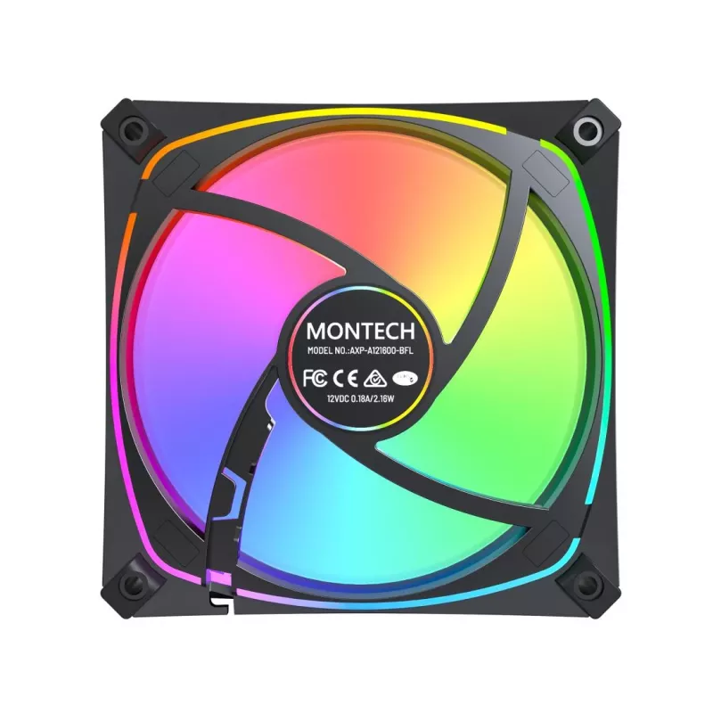 MONTECH AX120 PRO NEGRO ventilador para caja 120mm ARGB