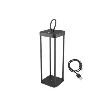 Linterna recargable Beper P207ILI100 — negra, iluminación LED portátil