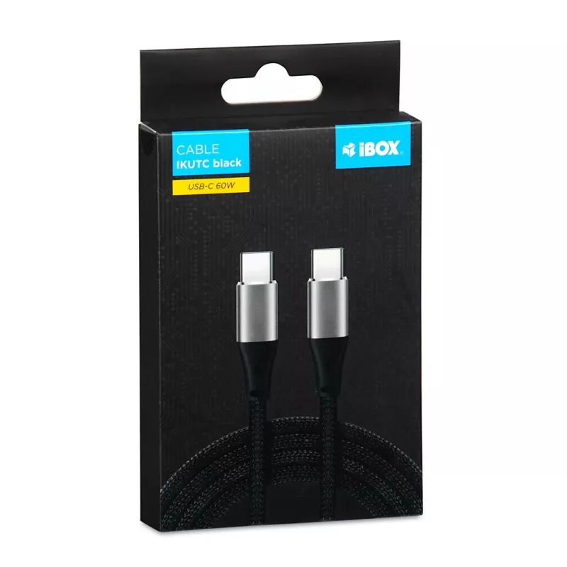 Cable USB-C iBOX IKUTC 60W 2m negro