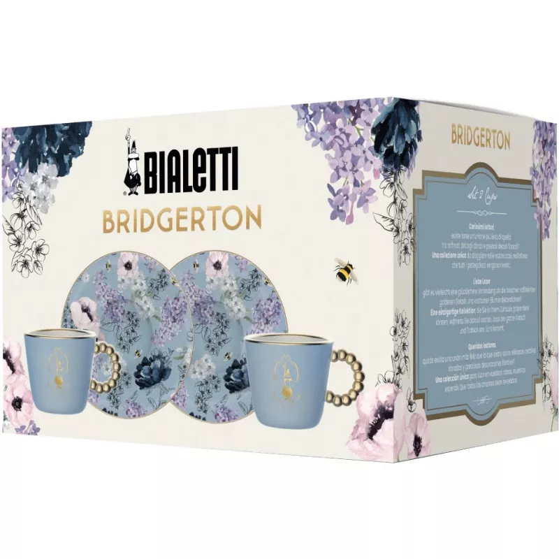 Bialetti Bridgerton para espresso 2 uds. x 80 ml azul