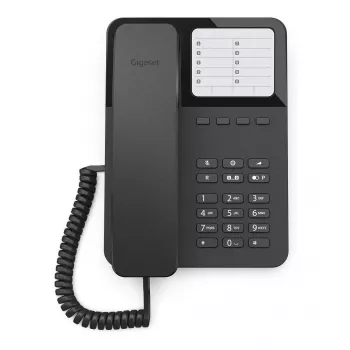 Gigaset DESK 400, Teléfono analógico, Auricular con cable, 10 entradas, Negro - Gigaset DESK 400. Tipo: Teléfono analógico