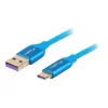 Cable USB 2.0 LANBERG CA-USBO-21CU-0010-BL — USB A a USB C, 1 m, azul