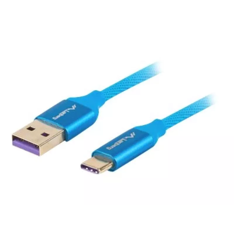 Cable USB 2.0 LANBERG CA-USBO-21CU-0010-BL — USB A a USB C, 1 m, azul