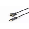 Adaptador de cable de vídeo Gembird CC-DPM-DVIM-4K-6 – DisplayPort a DVI, 1,8 m, 4K, negro