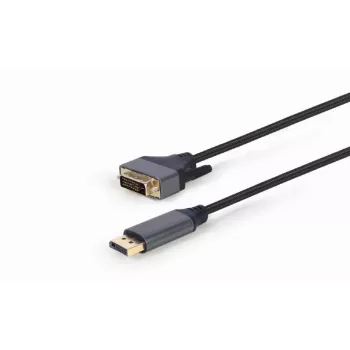 Adaptador de cable de vídeo Gembird CC-DPM-DVIM-4K-6 – DisplayPort a DVI, 1,8 m, 4K, negro