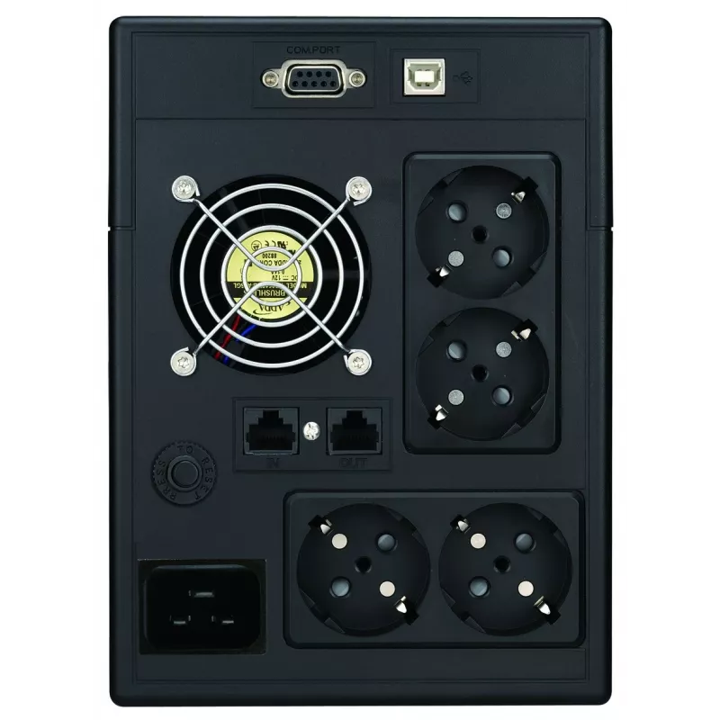 PowerWalker VI 3000 SCL FR SAI line-interactive, 3000 VA / 1800 W, 4 tomas de tipo E, LCD, USB