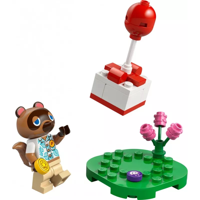 30731 Animal Crossing Tom Nook y regalo globo, juguete de construcción Polybag