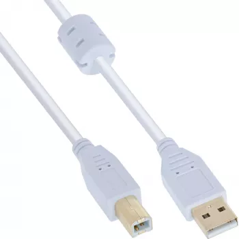 Cable USB Microconnect USBAB2WF USB 2.0 2 m USB A USB B blanco