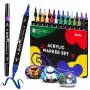 Rotuladores acrílicos Arrtx LC303304 — set de 24 colores, puntas fina/media