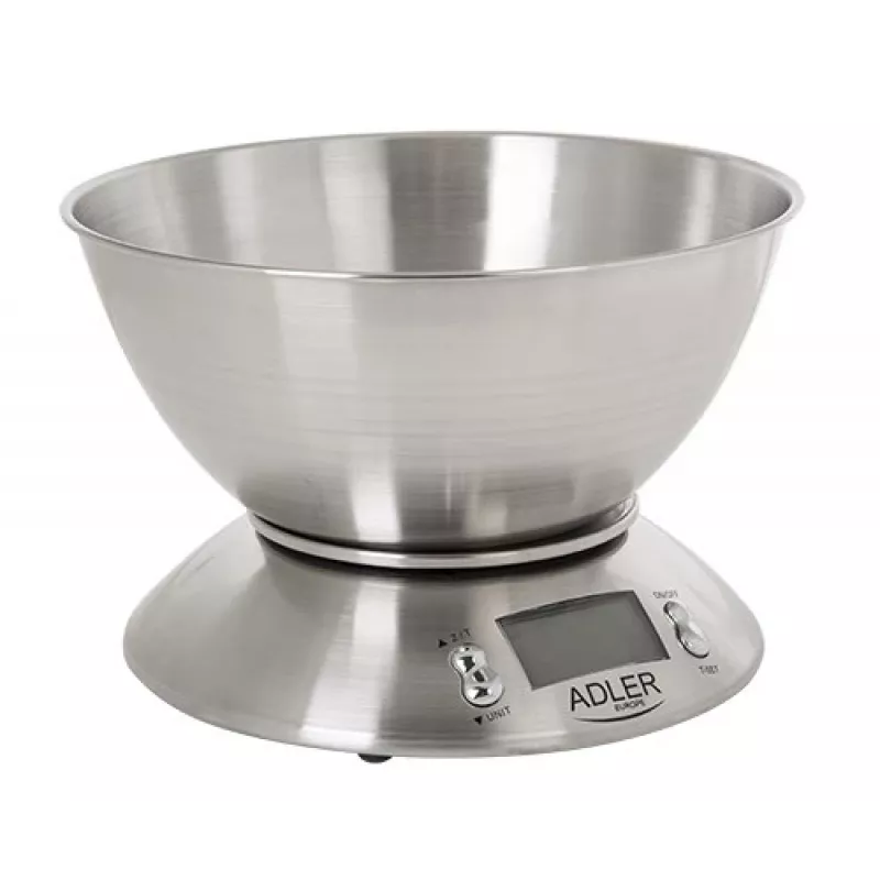 Báscula de cocina electrónica Adler AD 3134 acero inoxidable redonda
