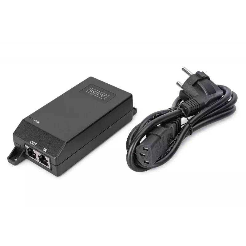 Inyector PoE+ Gigabit Ethernet Digitus 802.3at 30 W Negro