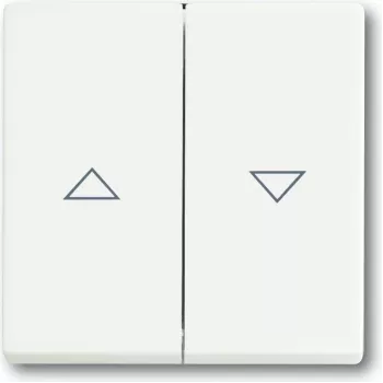 Interruptor de luz Busch-Jaeger 1751-0-3022, carcasa de plástico, blanco, control por teclas, 63×63 mm