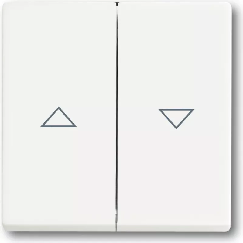 Interruptor de luz Busch-Jaeger 1751-0-3022, carcasa de plástico, blanco, control por teclas, 63×63 mm