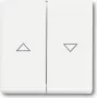 Interruptor de luz Busch-Jaeger 1751-0-3022, carcasa de plástico, blanco, control por teclas, 63×63 mm