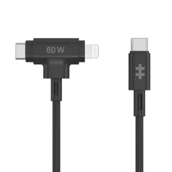 Cable USB HYPER HyperJuice USB 2.0 1,5 m USB-C USB-C/Lightning negro