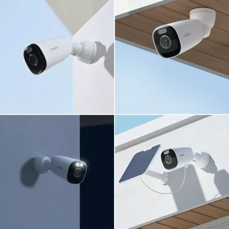 Reolink Argus Series B340 - Cámara exterior autónoma con batería de 5MP, WLAN 5/2,4 GHz, detección inteligente, visión nocturna en color