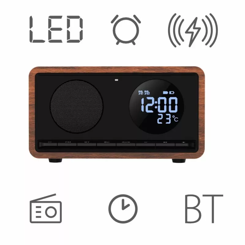 Manta RDI912B Rimini radiodespertador, negro