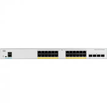 Cisco - Catalyst 1000-24P-4G-L - Switch - gestionado - 24 x 10/100/1000 (PoE+) + 4 x Gigabit SFP (Uplink) montaje en rack PoE+ (195 W)