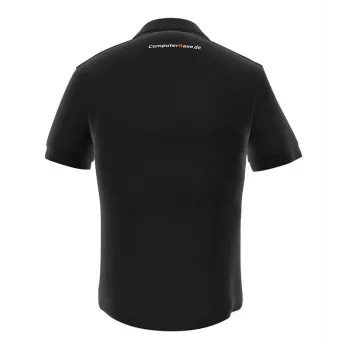 Polo GamersWear ComputerBase Polo Negro Talla S — polo gaming para hombre, negro, tejido transpirable