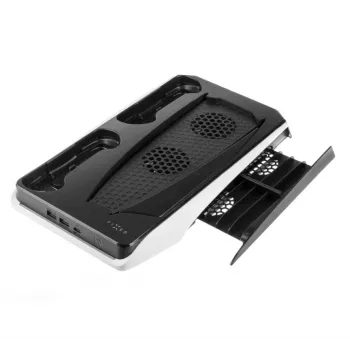 Base de refrigeración y carga FIXED FIXPS5-MCS-BW — base multifunción para mando PS5 DualSense